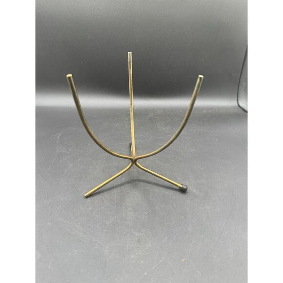 Vintage Wrought Iron Tripod Plant Stand Plant Holder w/ Hairpin Legs - Picture 1 of 8